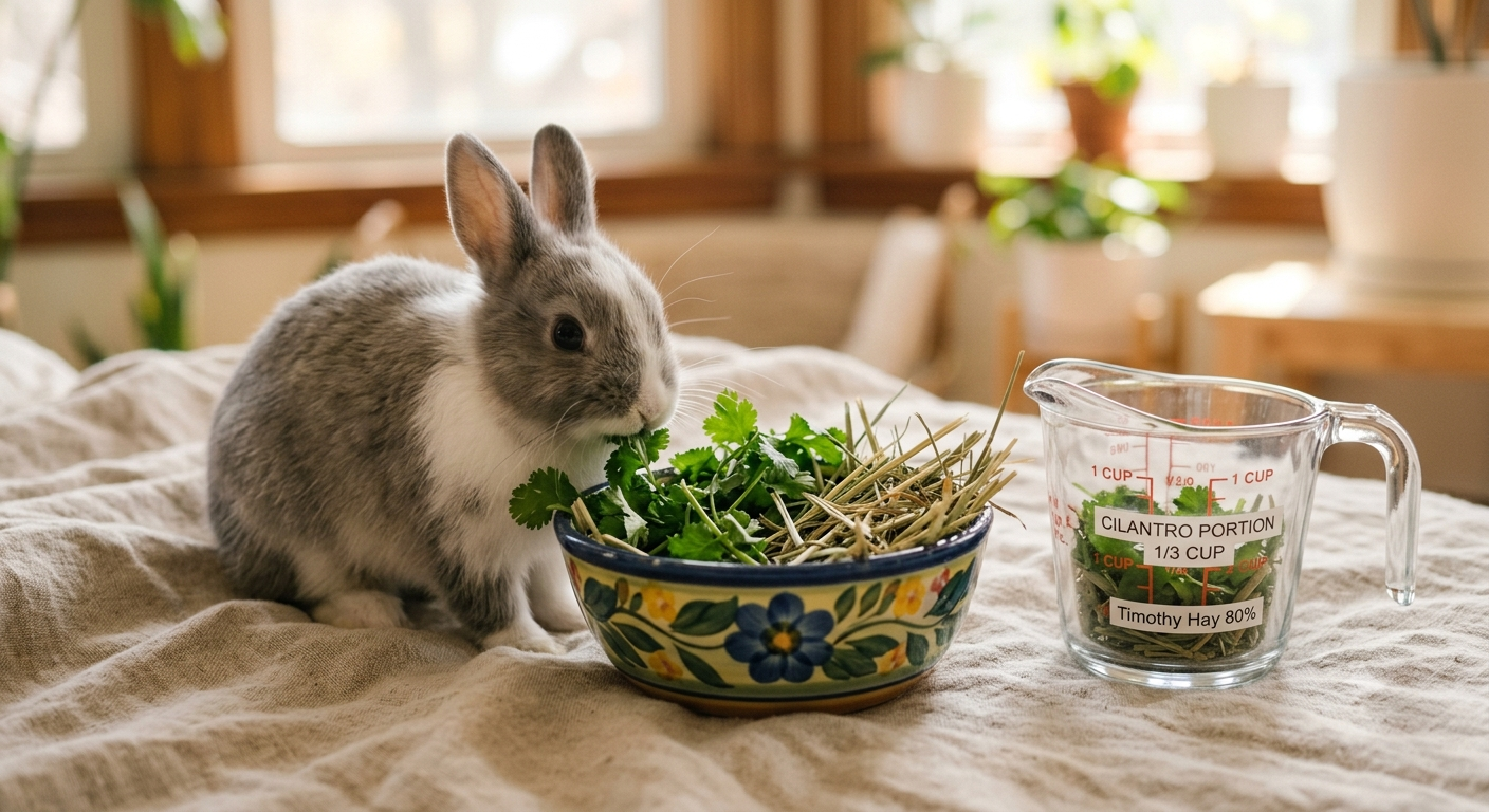 how much cilantro can a rabbit eat